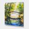 Designart - Bridge Over Troubled Water In Forest Park - Lake House Canvas Wall Art Print